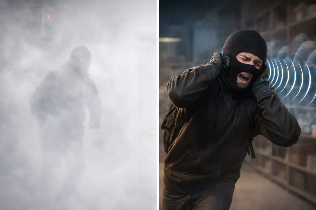 Générateur de brouillard opacifiant ou canon à son anti-intrusion : comment choisir ? Qualiforce - canon à son anti-intrusion