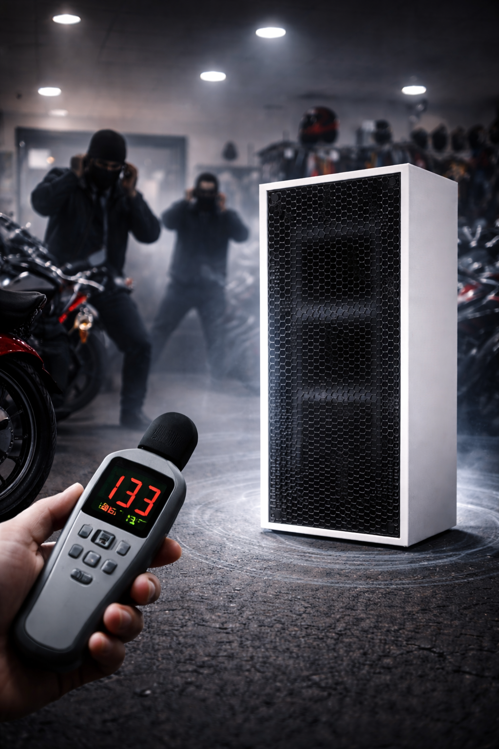 Canon à son anti-intrusion BLAST fixe enceinte 133 Db - compatible alarme & autonome - gaz lacrymo en option Qualiforce - canon à son anti-intrusion