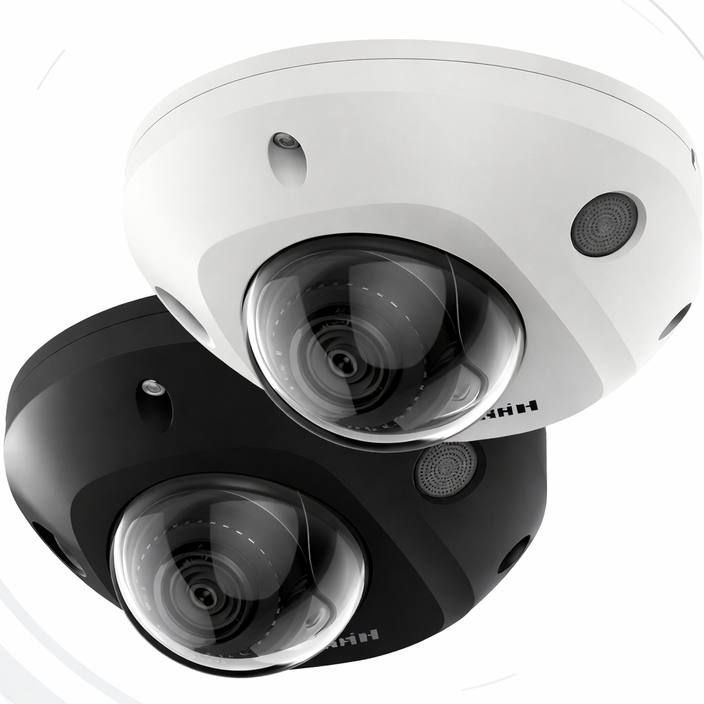 Caméra réseau Mini Dome fixe AcuSense 4 MP HIKVISION intégré sur canon à son.