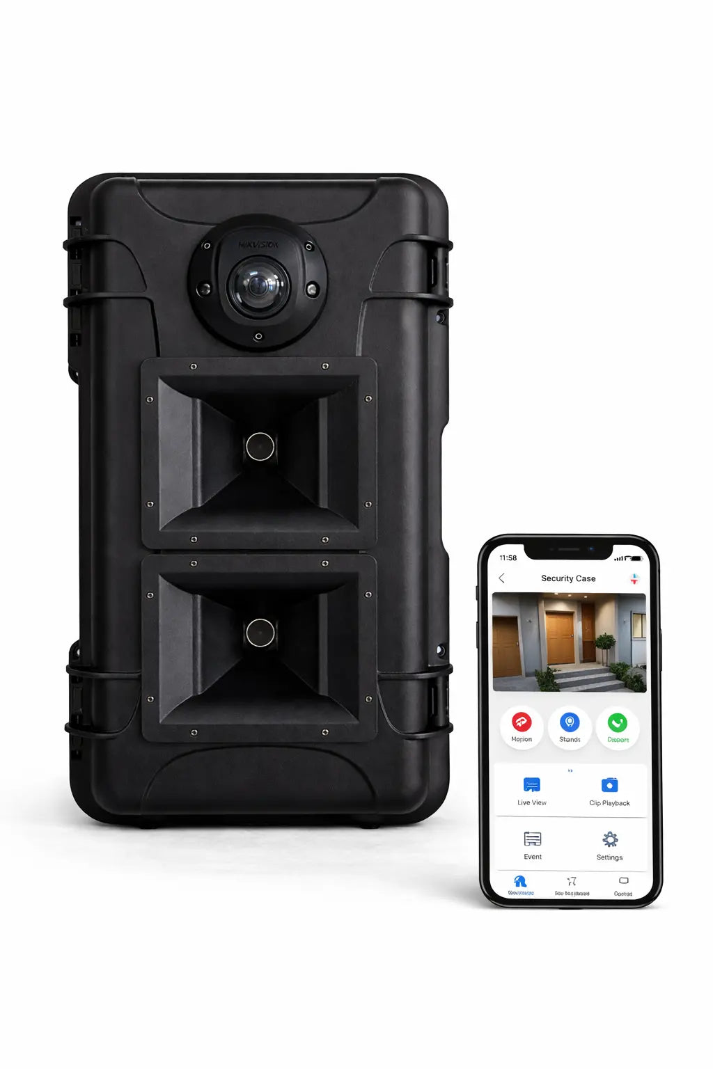 Canon à son anti-intrusion 133 dB nomade avec caméra & module GSM 4G – Blast V2 - pour protection des chantiers - mensualité LOA Qualiforce - canon à son anti-intrusion