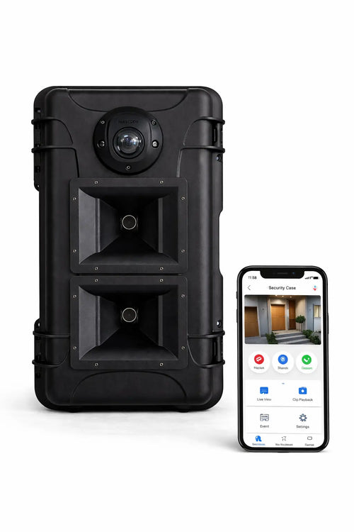 Canon à son anti-intrusion 133 dB nomade avec caméra & module GSM 4G – Blast V2 - pour protection des chantiers - mensualité LOA Qualiforce - canon à son anti-intrusion