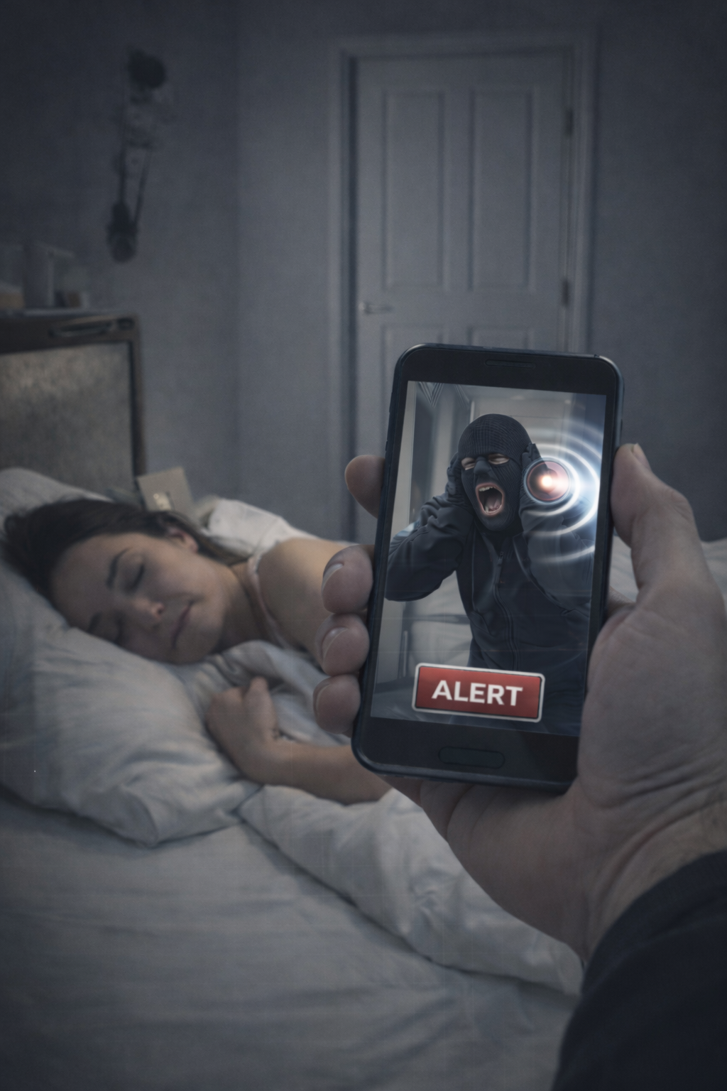 Canon à son alarme anti-intrusion maison 129 dB autonome Blast C1 fixe avec caméra