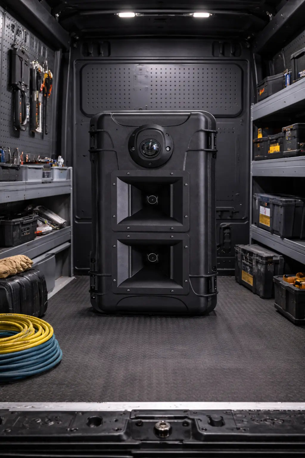 Canon à son anti-intrusion 133 dB nomade avec caméra & module GSM 4G – Blast V2 - pour protection des chantiers - mensualité LOA Qualiforce - canon à son anti-intrusion